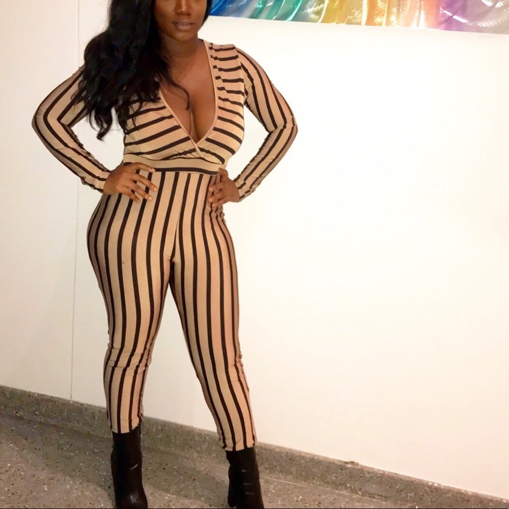 Striped Jumpsuit
